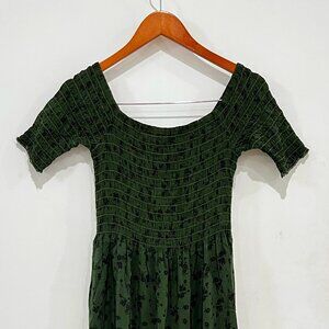 Anthropologie Smocked Maxi Dress